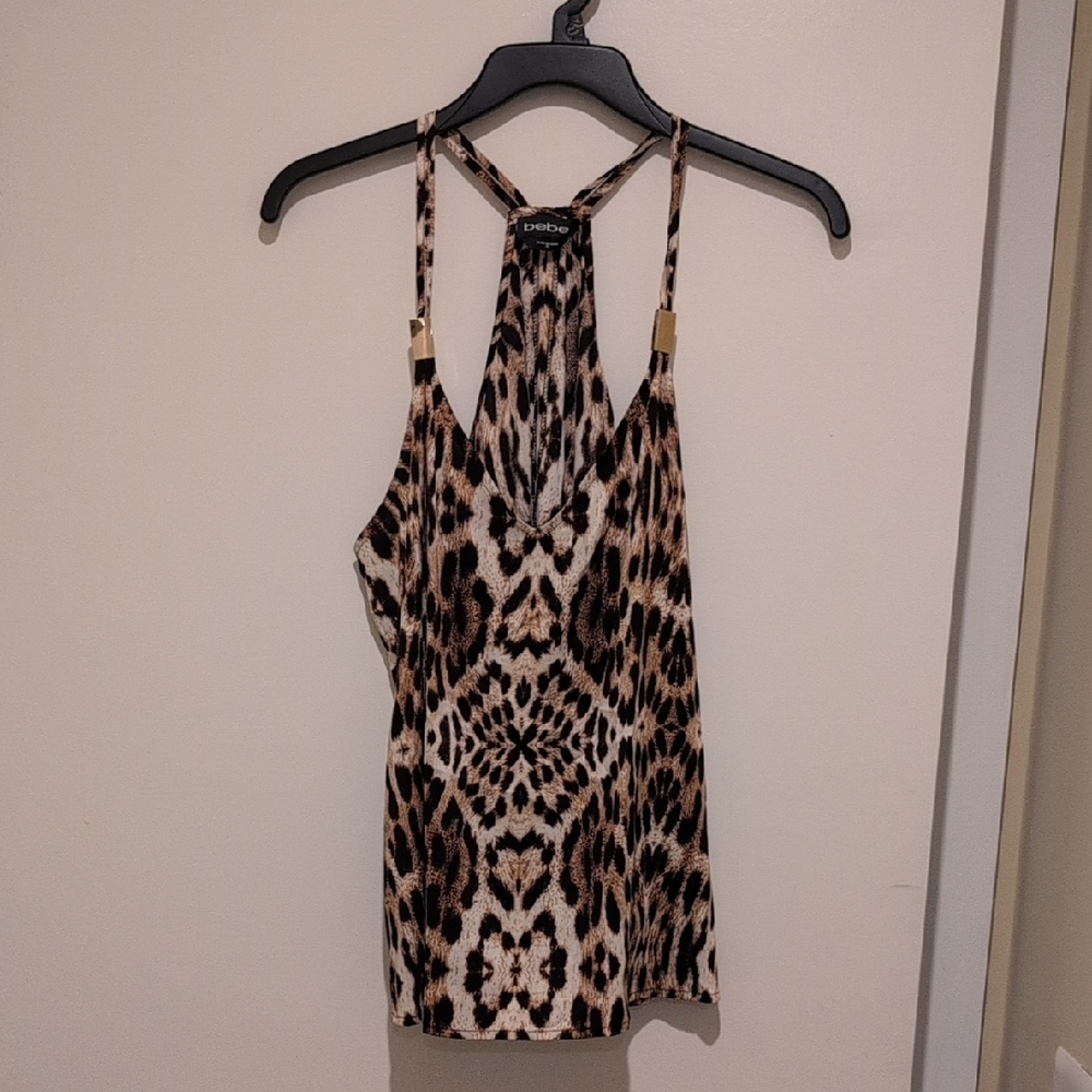 Chico's Brown and White Backless Sleeveless Tank Top